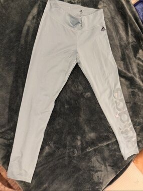 Adidas Light Teal/Blue Performance Leggings